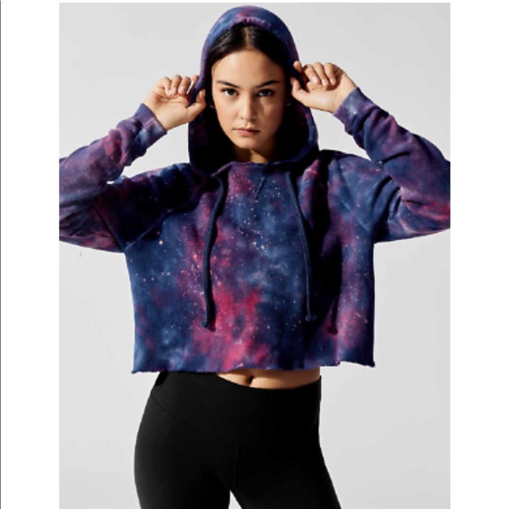 Spiritual gangster galaxy cropped hoodie